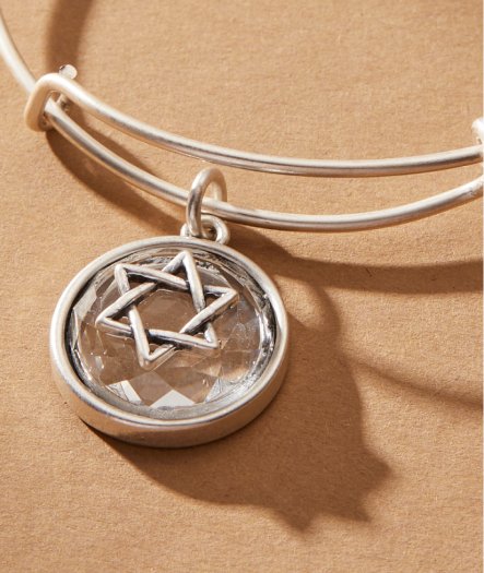 Star of David Crystal Charm Bangle