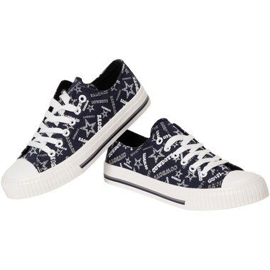 Dallas Cowboys Women's Repeat Print Low Top Sneakers