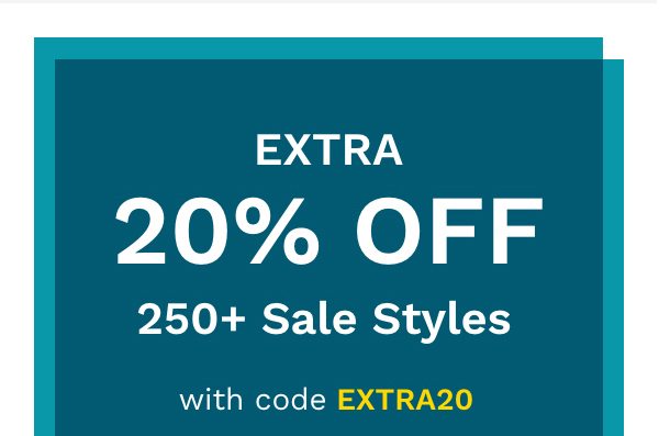 Extra 20% Off | 250+ Sale Styles | With Code EXTRA20 | Shop Sale