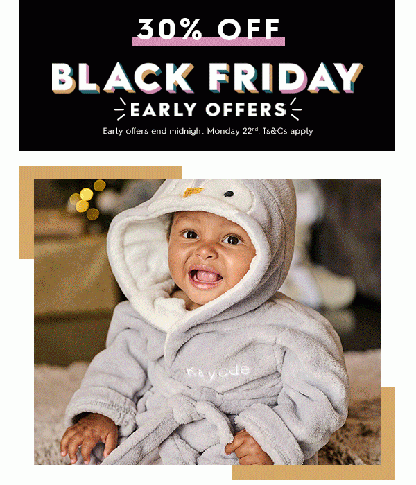 30% off Black Friday early offers