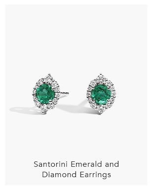 Santorini Emerald and Diamond Earrings