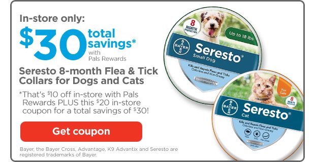 Seresto collar cat outlet coupon