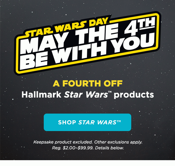 Get 25% off on select Hallmark Star Wars product (details below)