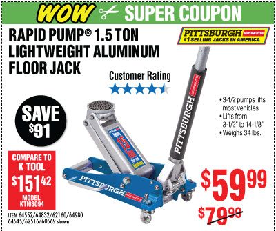 View 1.5 Ton Aluminum Racing Floor Jack with RapidPump??