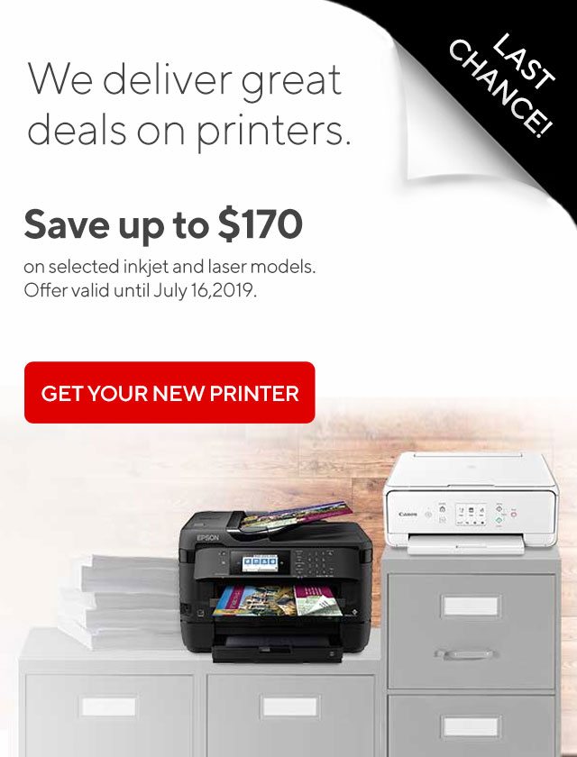 Last Chance on printer deals