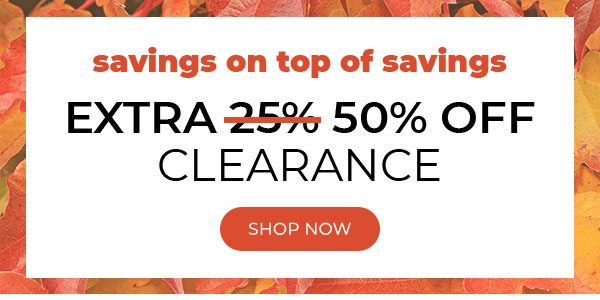 Extra 50% off Clearance - Turn on your images