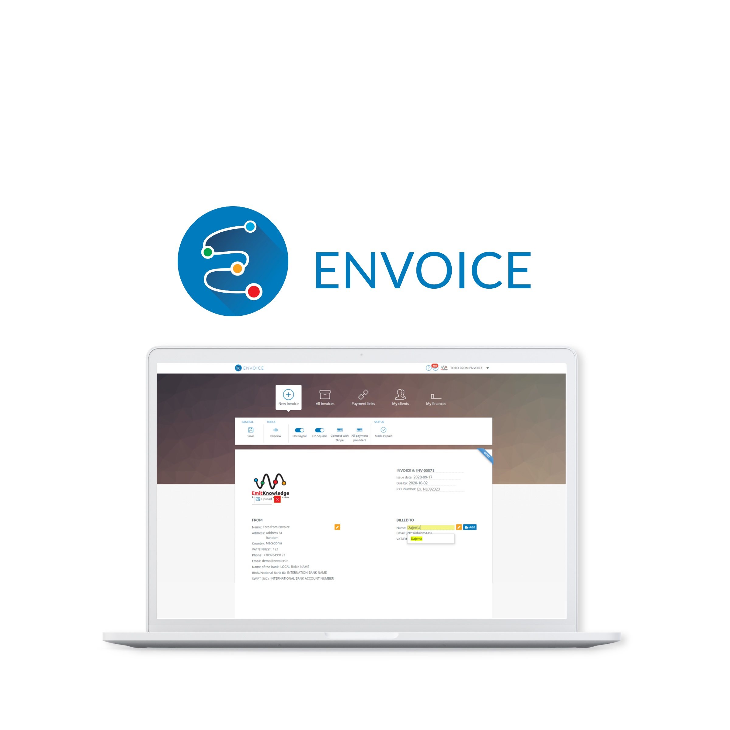 Lifetime access to Envoice