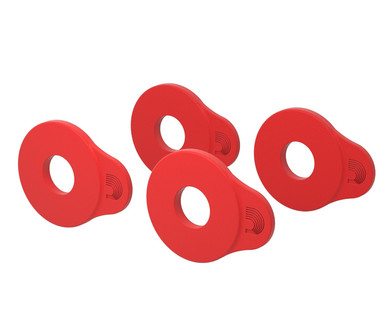 D'Addario Flex Lock Strap Blocks Red