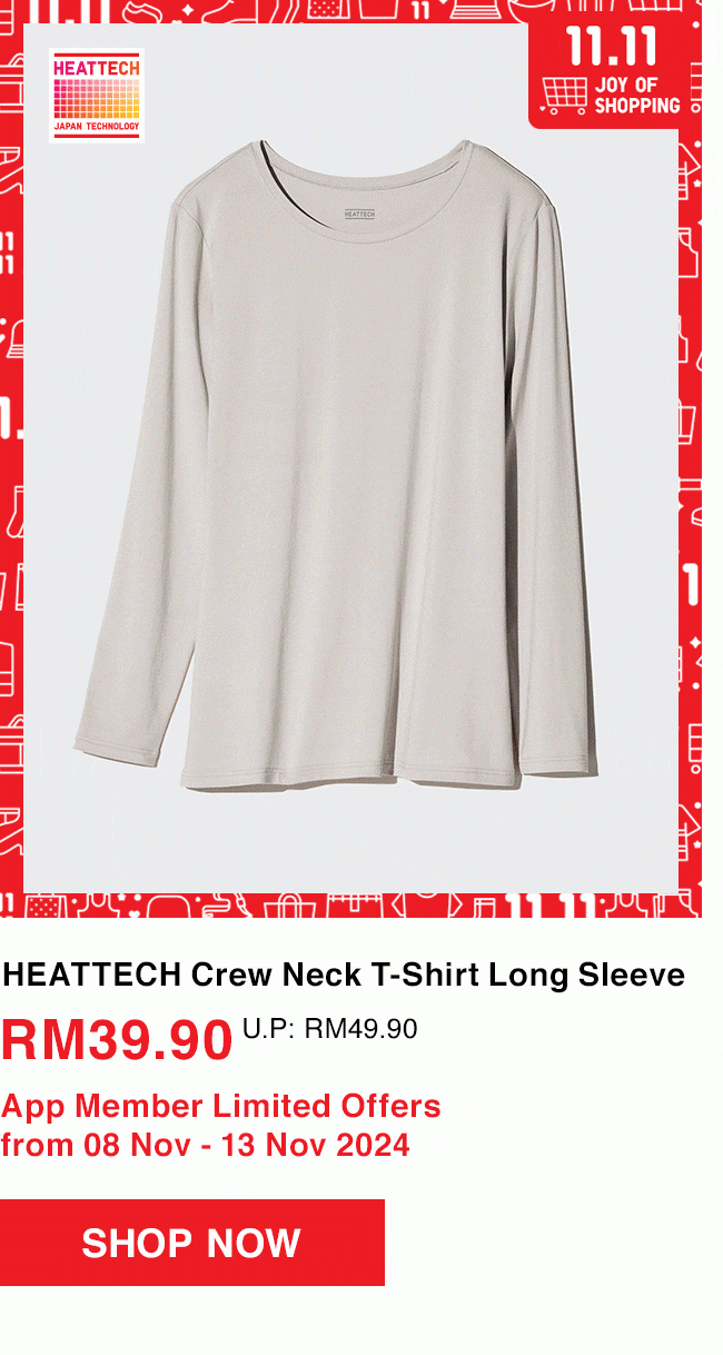 HEATTECH Crew Neck T-Shirt Long Sleeve