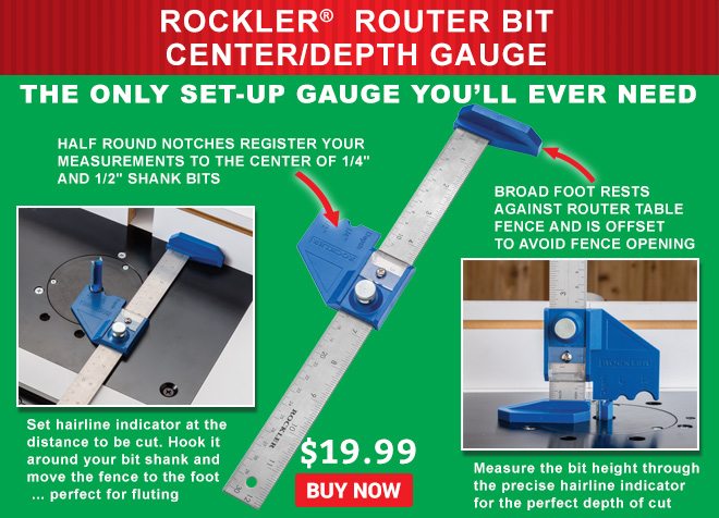 Rockler Router Bit Center/Depth Gauge
