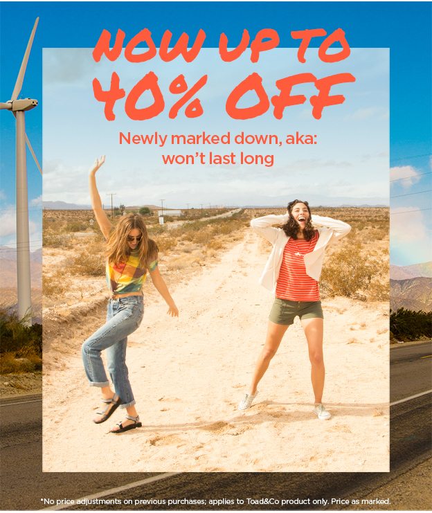Now Up to 40% Off