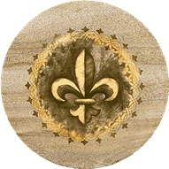 Fleur-de-Lis Round Sandstone Trivet