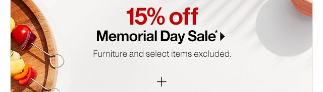15% off Memorial Day Sale