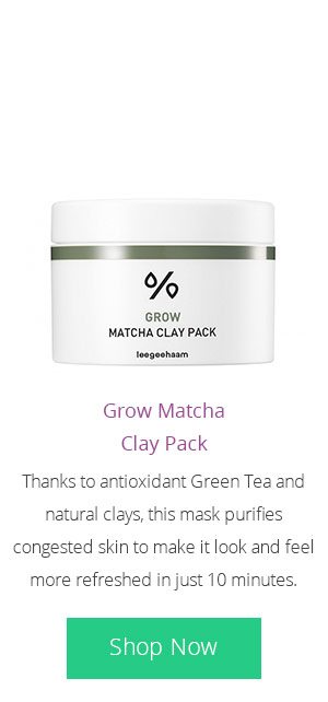 Grow Matcha Clay Pack - 110g, purifies and balances the skin using antioxidant Matcha.