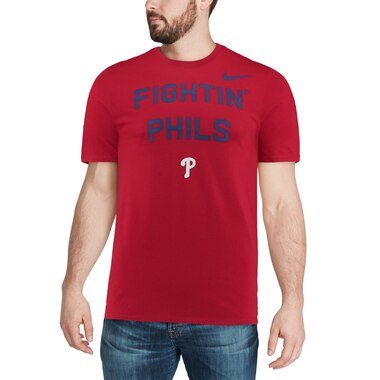 Nike Philadelphia Phillies Red MLB Fightin' Phils Local Phrase T-Shirt