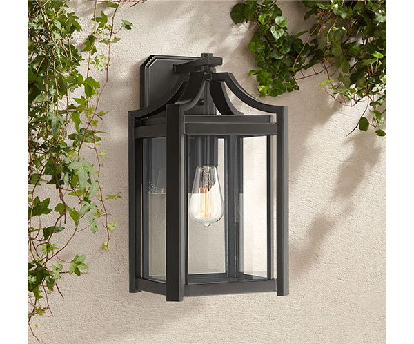 Rockford Collection 16 1/4" High Black Outdoor Wall Light