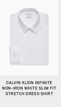 Calvin Klein Infinite Non-Iron White Slim Fit Stretch Dress Shirt