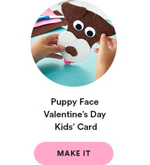 Puppy Face Valentine's Day Kids' Card Project