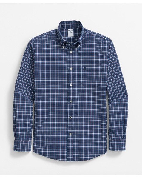 Performance Series Stretch Button-Down Collar, Graph Check Sport Shirt