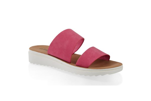 Two Band Platform Slide Sandals