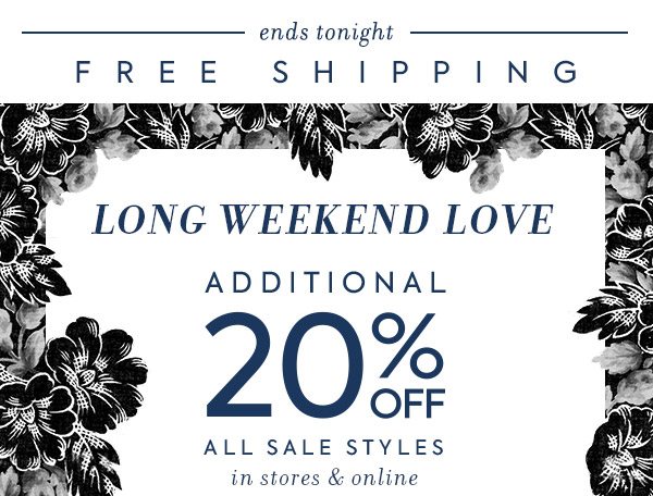 Additional 20% off all sale styles