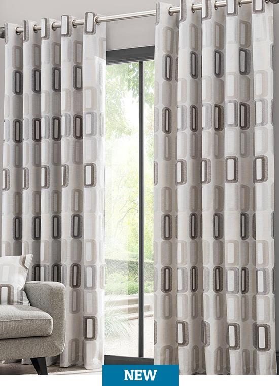 Elements Dahl Natural Eyelet Curtains From £50 >