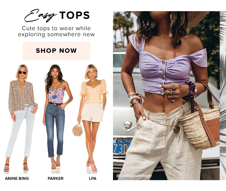 Easy Tops. Cute tops to wear while exploring somewhere new. Shop now.