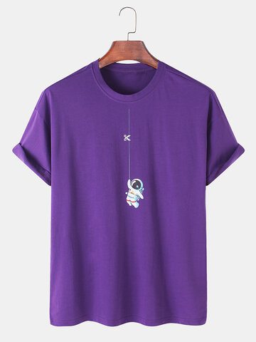 100% Cotton Astronaut Printed T-shirts