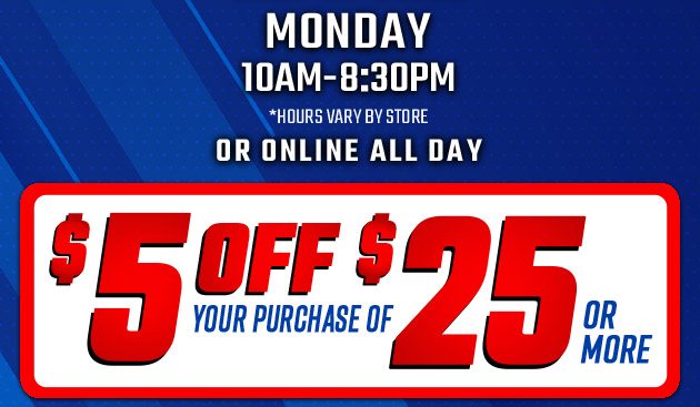 $5 off $25. Exclusions apply. Use code E241125