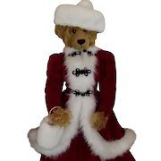 PRE-CHRISTMAS SALE! Vintage Christmas Decoration Large Plush Bear