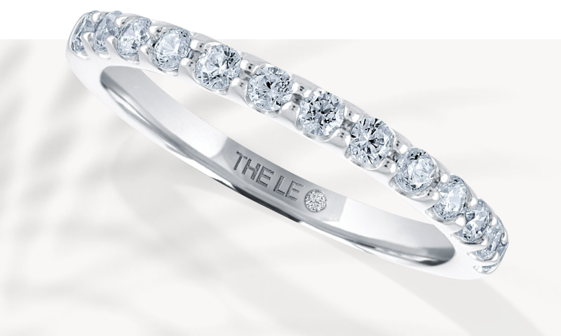 THE LEO Diamond Anniversary Ring 3/8 ct tw Round-cut 14K White Gold