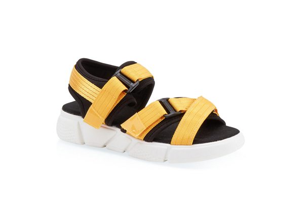 Cross Band Velcro Strap Sporty Sandals