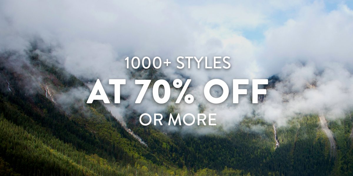 1000+ styles at 70% and more