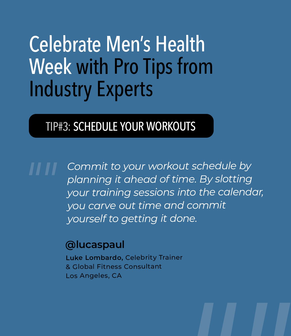 Celebrate Men’s Health Week with Pro Tips from Industry Experts