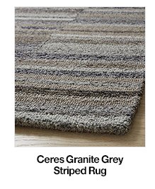 Ceres Granite Grey Striped Rug