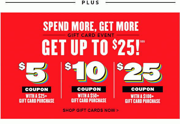 Spend More, Get More Gift Card 