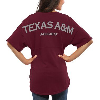 Texas A&M Aggies Women's Spirit Jersey Oversized T-Shirt - Maroon
