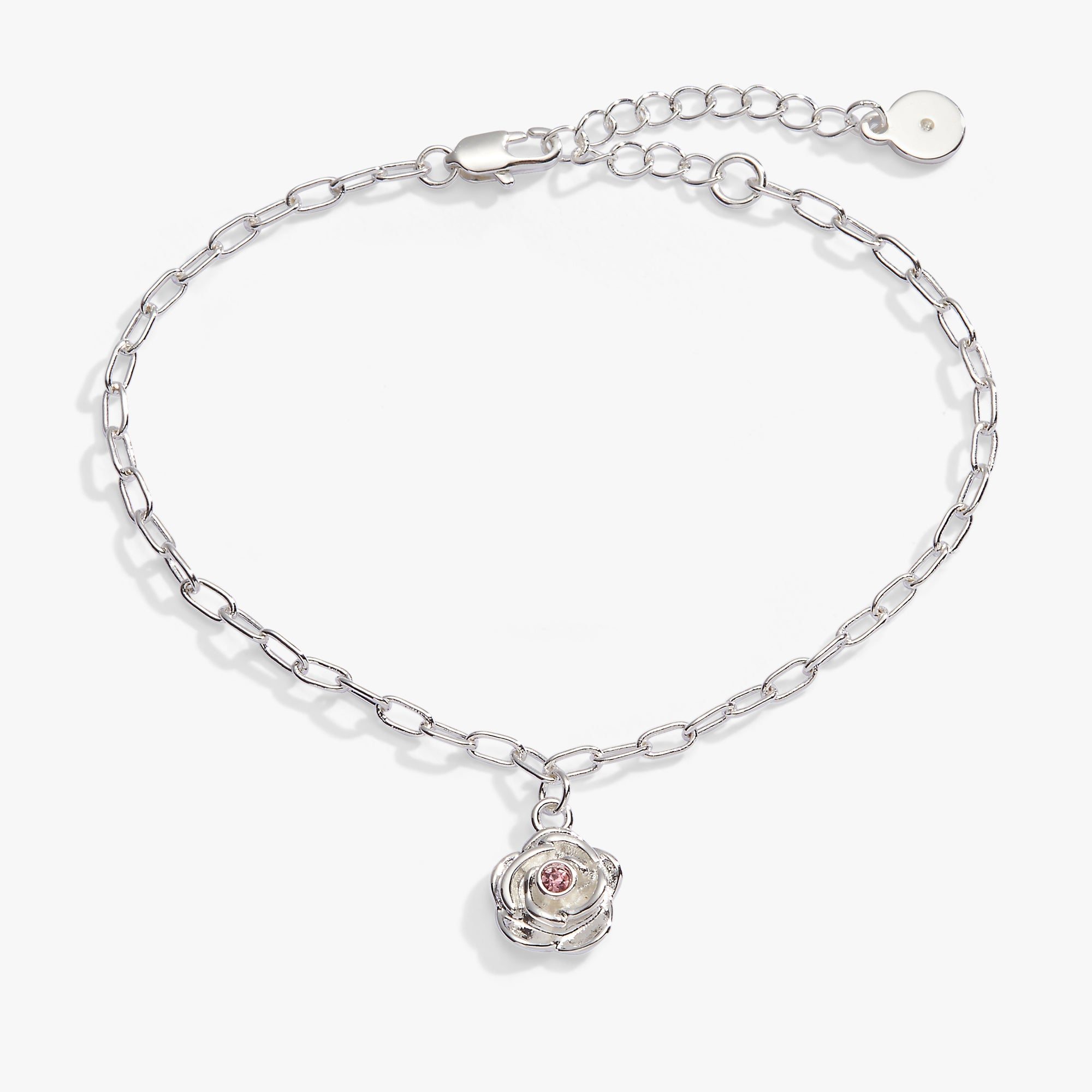 Image of Flower and Crystal Bracelet