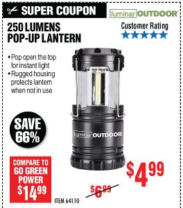 View 250 Lumen Compact Pop-Up Lantern