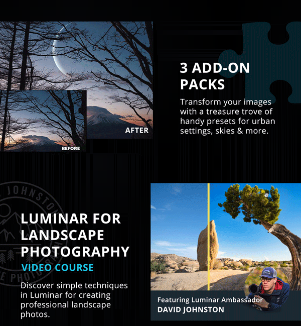 Luminar Features | shop now