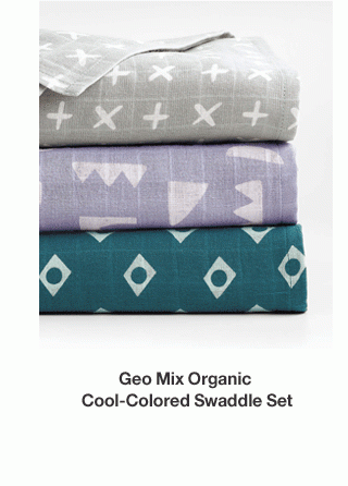 Geo Mix Organic Cool Colored Swaddle Set