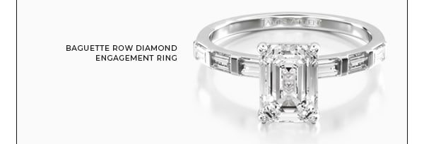 Baguette Row Diamond Engagement Ring