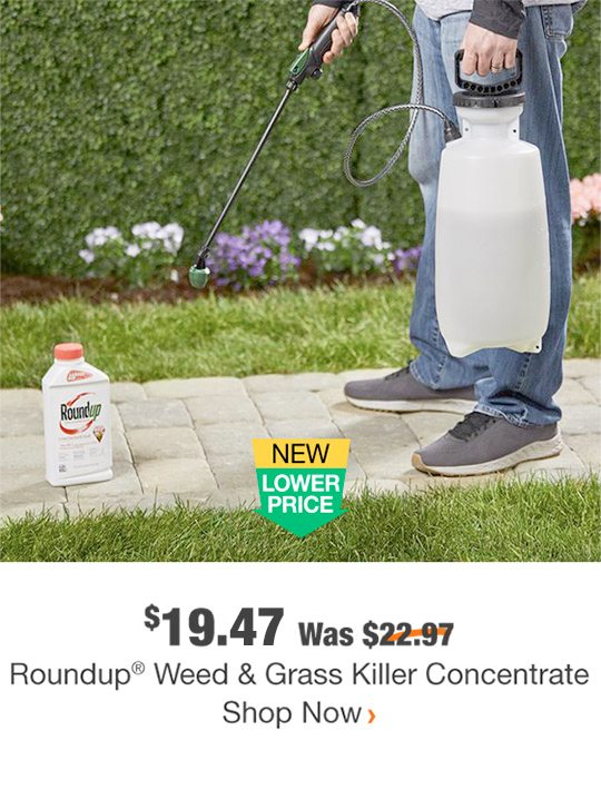 $19.47, WAS $22.97 Roundup Weed & Grass Killer Concentrate