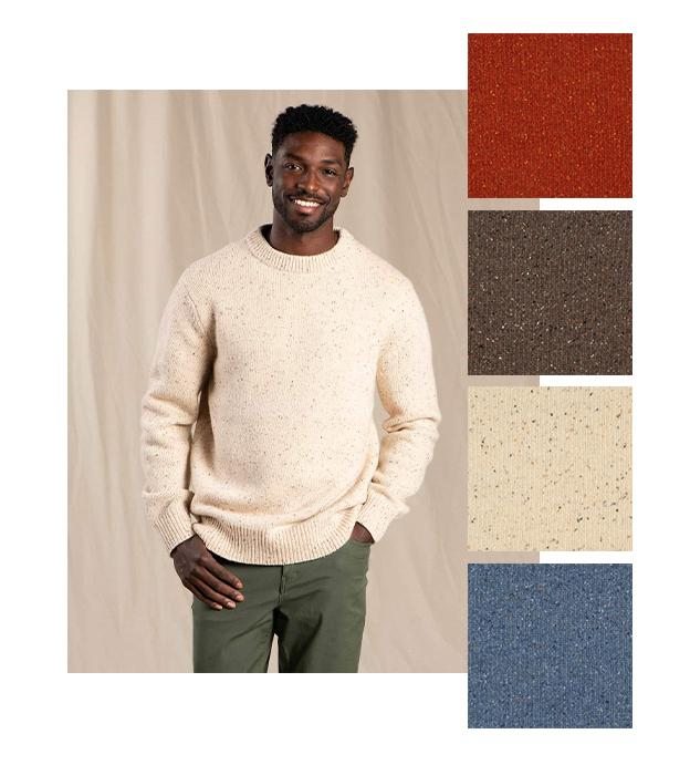 Men's Wilde Crew Sweater in Almond