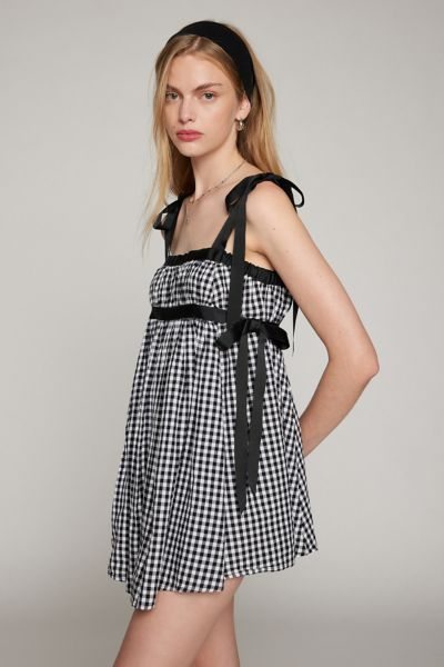 Kimchi Blue Georgie Gingham Babydoll Mini Dress