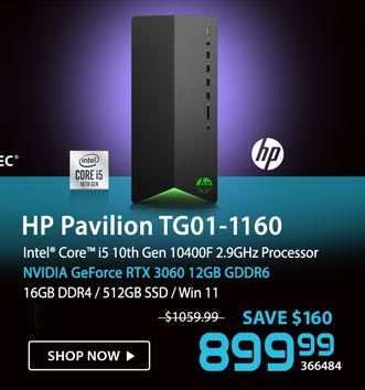 HP Pavilion TG01-1160 Gaming Desktop - Shop Now