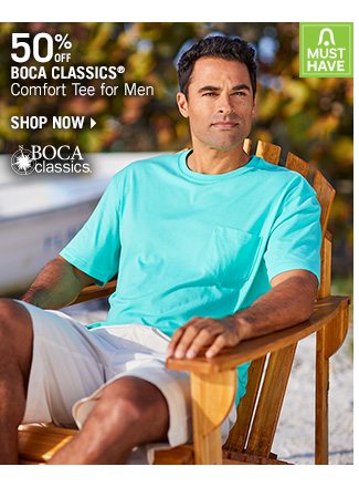 Shop 50% Off Boca Classics Comfort Tee for Men