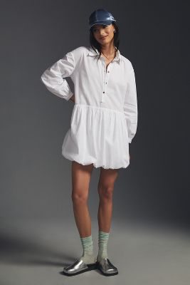 Maeve Bubble-Hem Shirt Dress