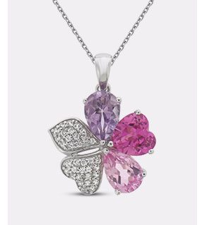 Amethyst Flower Necklace