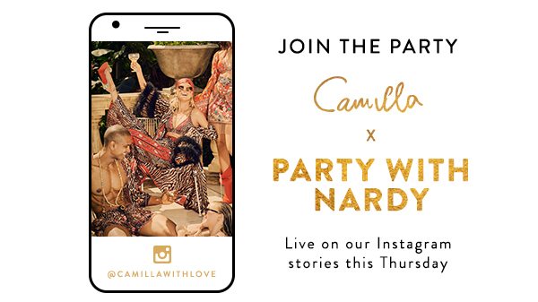 Join The Party | Party With Nardy live on our instagram stories this Thursday.